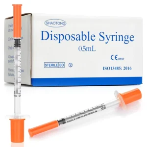 0.5ML Sterile Disposable Insulin Syringe 0.5ml Syringes with Needle 29G 30G 31G Disposable Syringes Can Be Used for Animals