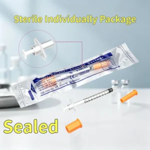0.5ml 1ml Disposable Insulin Syringe Precisely Graduated Veterinary Syringes with 29G 30G 31G 32G 6mm 8mm 13mm Needle