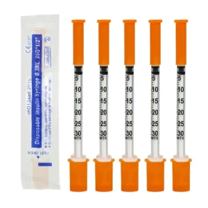 0.5ml Disposable Veterinary Syringe with 30G 8mm Needle for Animal Use