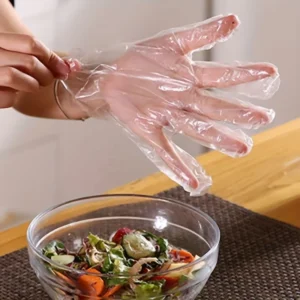 0.7g 0.8g Food Grade Powder Free Disposable PE Poly Food Service Gloves for Food Handling Restaurant Kitchen Use