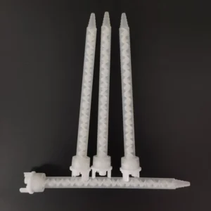08-18 1:1 Series Dual Syringe Disposable Static Mixing Tips Mixing Nozzle Epoxy 2 Part Mixing Nozzle