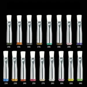 1 10MM Injection Glue Syringe Needle UV Luer Lock Dispensing Tip Stiff Bristle Single Tip Mouth Brush