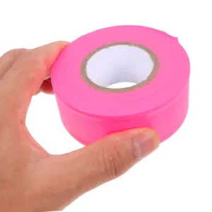 1-3/16″X50YD Flagging Tape Fluorescent Pink 4Mil Non Sticky PVC Ribbon Neon Marking Tape