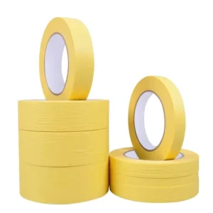 1/4” 34mm 3 Inch Wide 100m Heavy Duty Blue Green Yellow Colored Paint Masking Tape Jumbo Roll for Construction