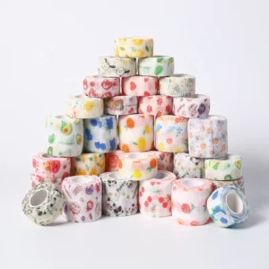 1 Inch X 5 Yards Self Adherent Wrap Goalkeeper Finger Tape Non Woven Self Adhesive Bandage Wrap for Thumb Fingers