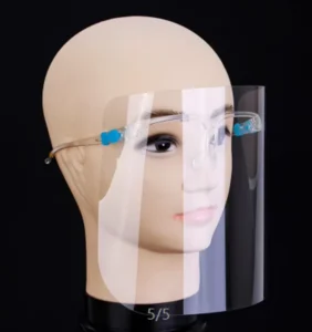 1 Shield and 1 Frame Anti fog Medical Disposable Face Shield Anti Saliva Splash Eyewear Detachable Face Frame Visors