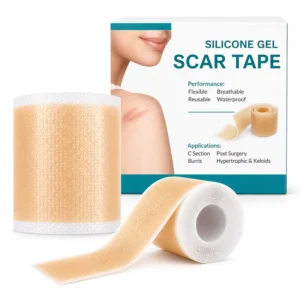 1.6 * 59 Inch Medical Silicone Scar Tape Reusable Removal Away Sheets for Breast Surgical Keloid C Section Burn Scars