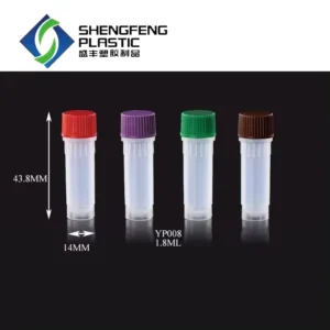1.8ml No Leakage Clear Plastic Test Cryovial Tube with Leak-proof Caps Cryo Vial