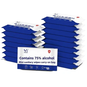 10 Alcohol Wipes Portable Travel Pack Adults 75% Alcohol Antiseptic Individually Wrapped Mini Packs Cleaning Disinfection