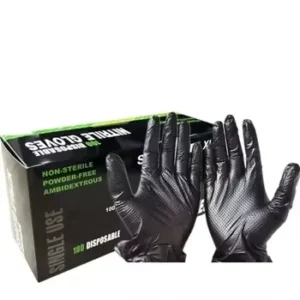 10 Mil Mechanic Diamond Texture Grip Automotive Work Food Service Cleaning Heavy Duty Nitrile Disposable Gloves