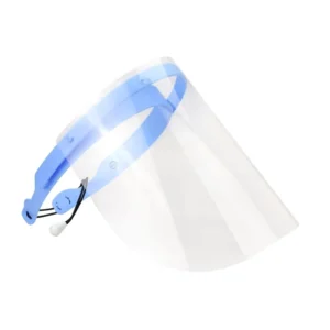 10 Shields and 1 Blue Frame Anti fog Medical Disposable Face Shield Anti Saliva Splash Eyewear Detachable Face Frame Visors