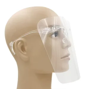 10 Shields and 1 Frame Anti fog Medical Disposable Face Shield Anti Saliva Splash Eyewear Detachable Face Frame Visors