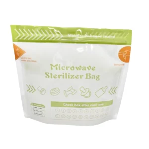 100% BPA Free Custom Microwave Sterilization Bags for Travel Baby Bottle Cleaning and Sterilization in the Microwave