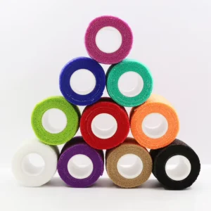 100% Bamboo Fiber Bandage Wrap Vet Wrap Non Woven Cohesive Tattoo Grip Tape Elastic Adhesive 2.5cm*4.5m