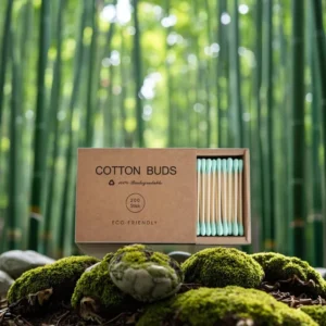 100% Biodegradable Eco Friendly Bamboo Paper Plastic Cotton Swab Sticks Multi Purpose Hotel Use Ear Cleaning Makeup Remover Baby