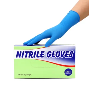 100 Count Non sterile Food Safe Disposable Nitrile Gloves 4mil Waterproof Latex Free Powder Free EN ISO 374 Textured Anti Static