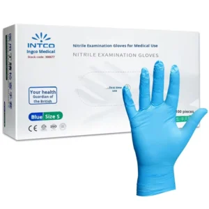 100 Disposable Nitrile Protective Gloves for Medical Examination and Nursing Industry Elastic Powder Free Silicone Free Per Box