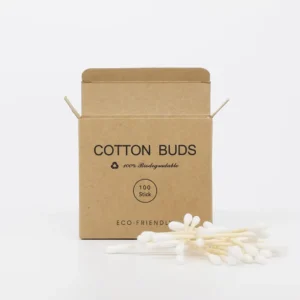 100% Natural Eco Friendly Cotton Swabs Biodegradable Ear Cleaning Cotton Bud Bamboo Sticks for Women Makeup Swabs