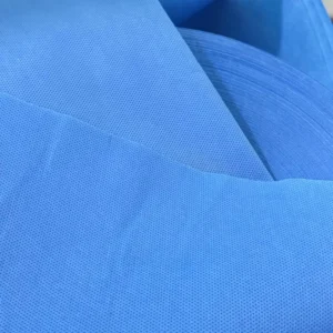 100% PP 28gsm 48gsm Blue Medical Hydrophobic Breathable Plain Non Woven Fabric Sterile SMS SMMS Water Resistant Surgical Gown