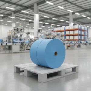 100% PP Plain Non Woven Fabric Medical Surgical Gown Material Heavyweight 20 60gsm Rolls