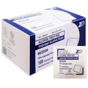 100 Pack Individually Wrapped Sterile Medical Grade 70% Isopropyl Cotton Swabs Alcohol Prep Pads for Medical Institutions