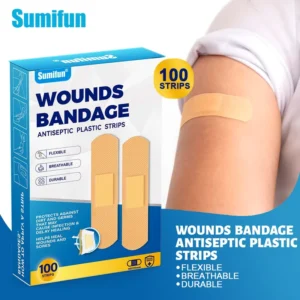 100-Patch Boxed Band Aids Assisting with Wound Stitching Trauma Care V10028 2-Year Shelf Life