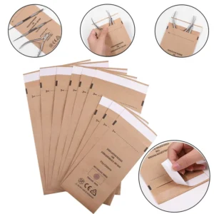 100 Pcs High Temperature Sterilizers Manicure Kraft Paper Self Sealing Sterile Pouch Bag for Nail Tools Sterilize 100x200mm