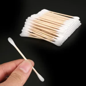 100 Pcs Per Bag Bamboo Wooden Stick Cleaning Cotton Swabs