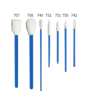 100 Pcs Per Bag Open Cell Industrial Lint Free Cleanroom Foam Swabs for Printer Equipment Swabs Stick