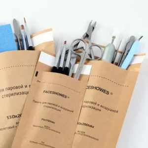 100 Pcs pack Nail Tools Sterilizer Manicure Bag Dentistry Medical Grade Nail Sterile Kraft Bag