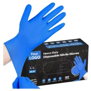 100 Per Box Blue Disposable Nitrile Gloves Powder Free Anti Slip Latex Free Safety Gloves for Food Handling Tattoo