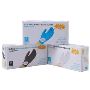 100 Piece Box Black Blue Heavy Disposable Nitrile Vinyl Gloves Protection Gloves for Work Safety Beauty Salons Home Clean