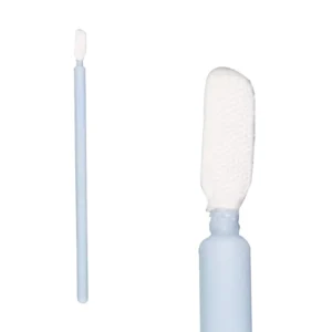 100% Polyester Cleanroom Wipe Head Lint Free PP Handle Cleaning Cotton Swab for Cleanroom ISO 3