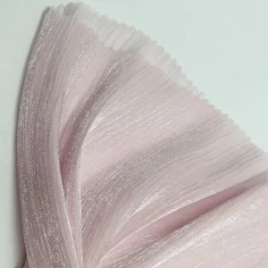 100 Polyester Crepe Organza Crinkle Fabric Soft Shiny Organza Fabric for Sales