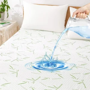 100% Waterproof Mattress Protector Bamboo Mattress Cover 3D Air Fabric Cooling Mattress Pad Cover