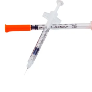 100 count Sterile 1ml Disposable Veterinary Syringes with Luer Lock Tip and 30G Needles for Cow & Pig Use