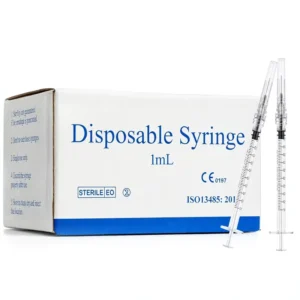 1000 Pack 1ml Syringes Needle 27G 1/2 Inch Disposable 1cc Luer Lock Scientific Lab Use Sterile Individually Wrapped
