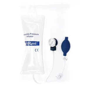 1000ml Transparent Pressure Infuser Bag Anti Burst ICU Medical Pressure Bag with Metal Gauge