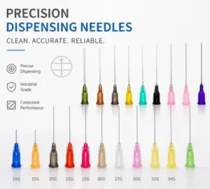 1000pcs 1.5 Inch 14 30G Luer Lock PP+Metal Injection Dispensing Needle Blunt Tip Needle for Glue Dispensing