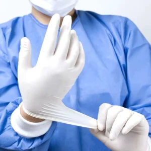 100PCS Box Nitrile Gloves 4mil Medical Examination Textured Fingertips Doctor Nurse Powder Free White Nitrile Disposable Gloves