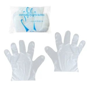 100Pcs Bag Heavy Duty Disposable Plastic Gloves Disposable PE Material Hygienic Waterproof Daily Protection Gloves OEM