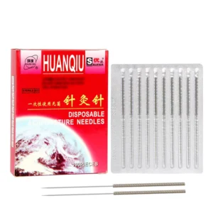 100Pcs Box Filiform Needles for TCM Clinic Disposable Sterile Flat Handle Stainless Steel Dry Needling Needles Sterile Packaging
