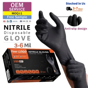 100Pcs Medical Exam Nitrile Disposable Gloves for Household Food Safe Hairdressing Pets Gardening