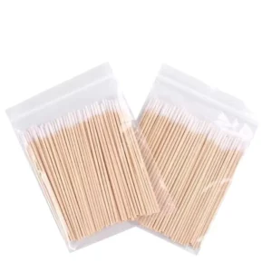 100Pcs Pointed Cotton Swabs Wooden Handle Makeup Health Medical Ear Jewelry Clean Sticks Buds Tips