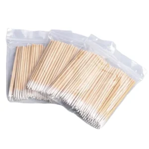 100pcs Bag Disposable Wooden Nail Polish Corrector Art Tool Wood Cotton Swab Multifunctional Individual Packaging Clean Sticks