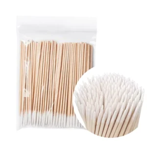 100pcs Bag Permanent Makeup Wooden Cotton Swab Eyelash Micro Brush Applicator