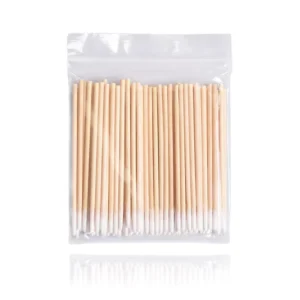 100pcs Bag Permanent Makeup Wooden Cotton Swab Eyelash Micro Brush Applicator