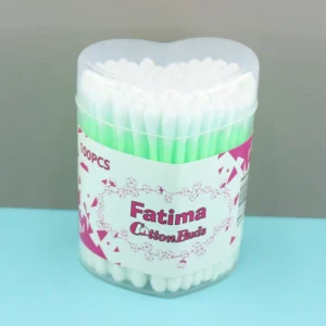 100pcs Bamboo Cotton Swabs Disposable Double Head Cotton Buds for Baby Ear Care Daily Cleaning