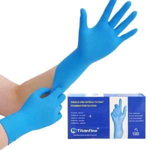 100pcs Box Latex Free Powder Free Disposable Dental Exam Nitrile Gloves CE Certified Puncture Resistant for Nursing Medical Labs