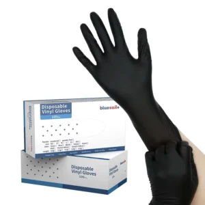 100pcs Box PVC Gloves Medical Dental Pet Care Waterproof Powder Free Black Disposable 4mil Vinyl Examination Gloves for Hospital